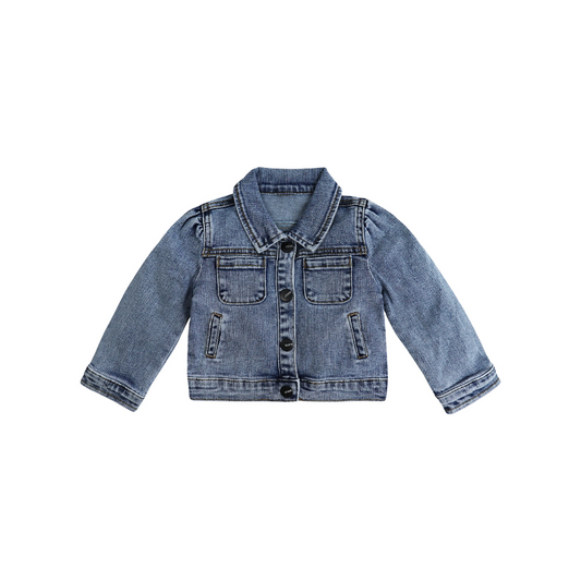 Baby Denim Jacket,Little Toddler Kids Simple Design Stretch Jean Coat