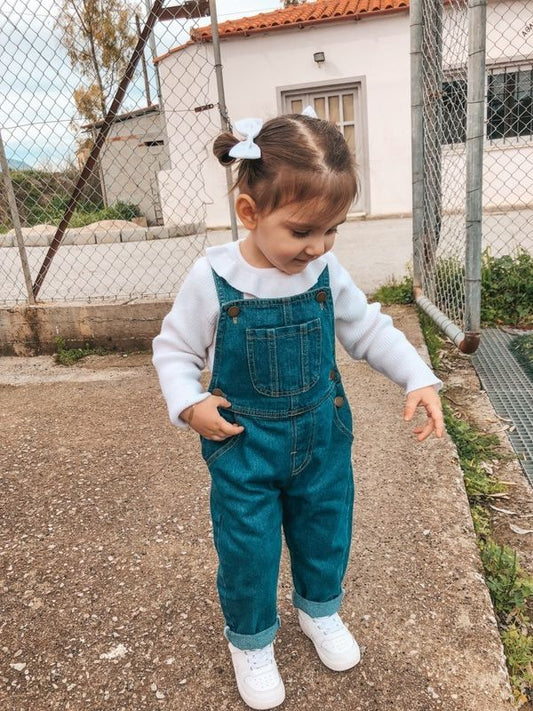 Baby Jeans Overalls Toddler Ripped Denim Workwear