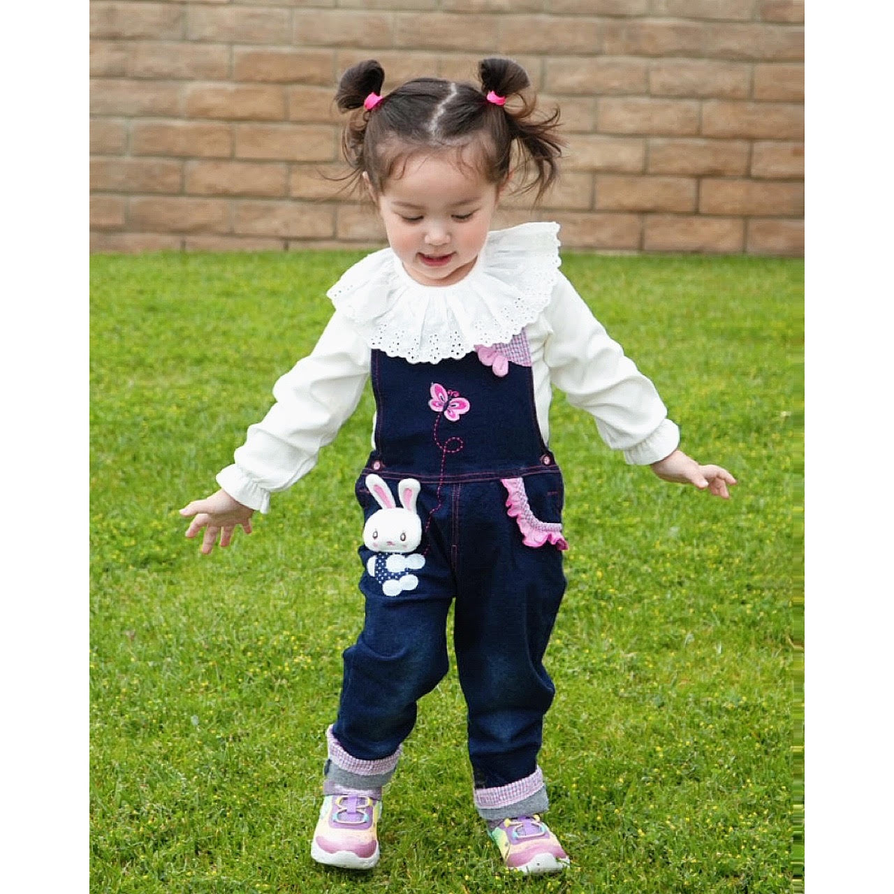 Baby Jeans Overalls Bunny 3D Cartoon Soft Knitted