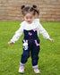 Toddler Girl Bunny Style Soft Denim Overalls Set