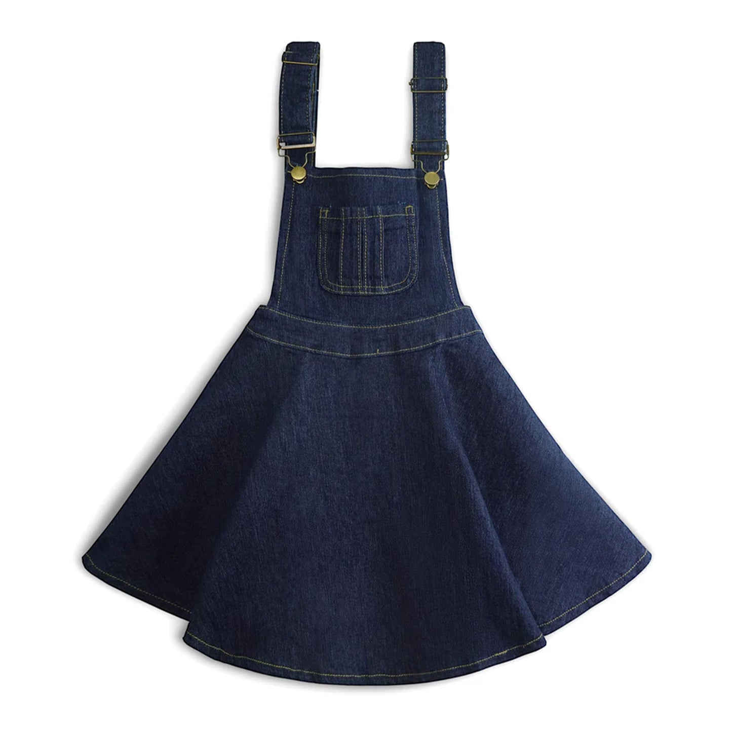 Girls Jeans Overalls Dress Adjustable Denim Jumpers