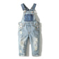 Little Girl Boy Jeans Overalls Ripped Denim Overalls