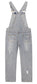 Girls Denim Ripped Overalls Washed Distressed Jeans Pants