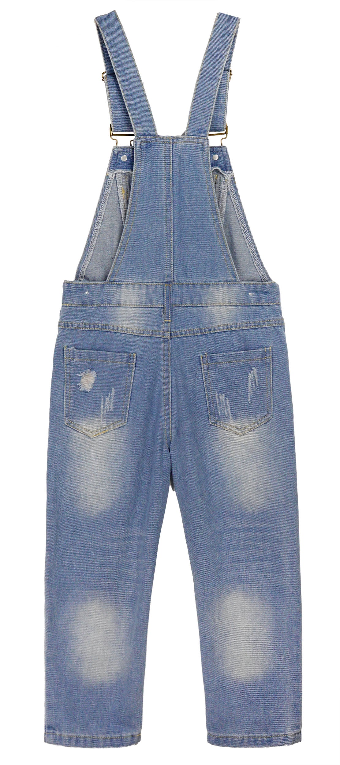 Girls Denim Overalls, Cotton Jean Workwear Pants