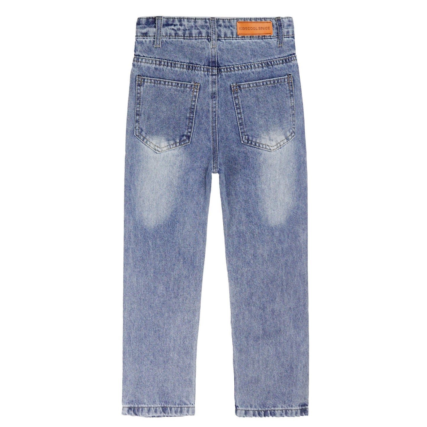 Little Girl Slim Jean,Stone Washed Ripped Hole Soft Denim Pants