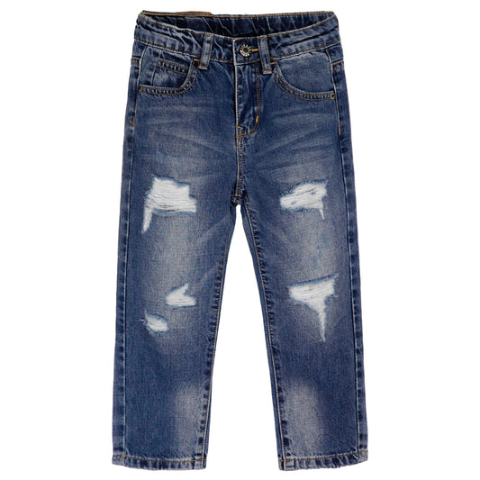 Little Kid Elastic Band Cool Jeans