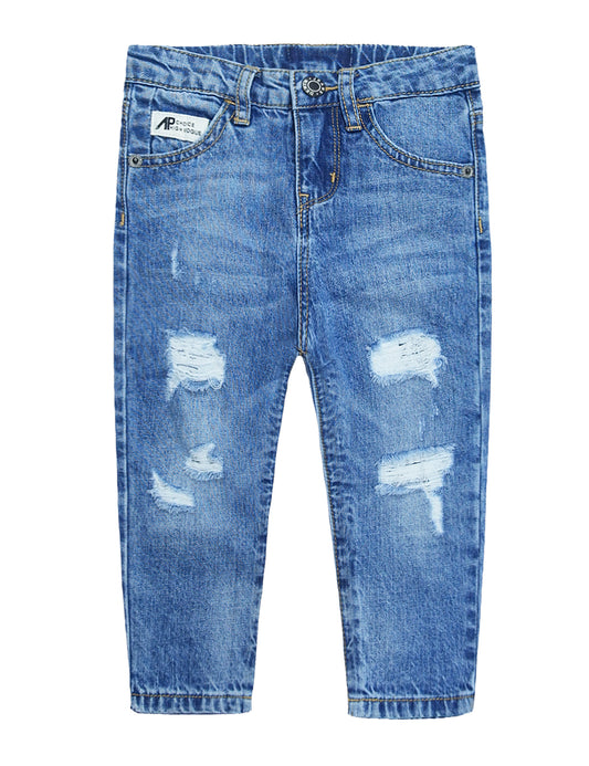 Little Kid Elastic Band Cool Jeans