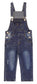 Baby Little Boys Soft Ripped Bib Pocket Fashion Denim Fit Jeans Overalls