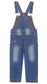 Little Boys Slim Fit Jeans Ripped Big Bib Pocket Fashion Denim Overalls