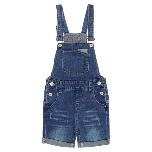 Big Boys Girls Washed Soft Summer Denim Shortalls