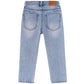 Baby Little Girls Boys Elastic Band Ripped Fashion Denim Pants Jeans