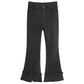 Girls Jeans, Split Hem with Dual Edges High Stretch Denim Flared Pants