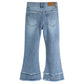 Girls Jeans, Split Hem with Dual Edges High Stretch Denim Flared Pants