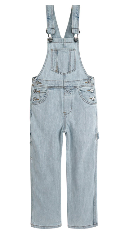 Kids' Denim Bib Overalls,Little Big Kids 3 Buttons Both Sides Jean Dungarees Pants