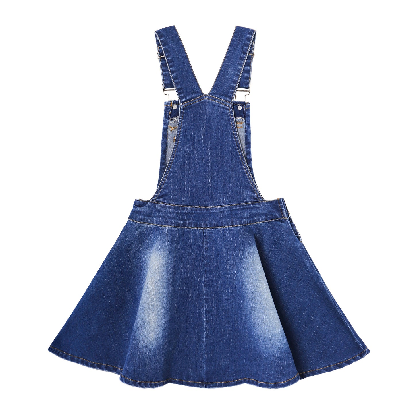 Girls Denim Skirts,Little Big Girls Soft Stretchy Jeans Overall Dress