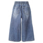 Girls Jeans, 5-14T Wide-leg Loose Elastic Waist with String Flared Denim Pants