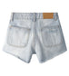 Little Big girls Denim Shorts,Elastic Band Inside Ripped High-cut Raw Hem Hot Jean Summer Pants