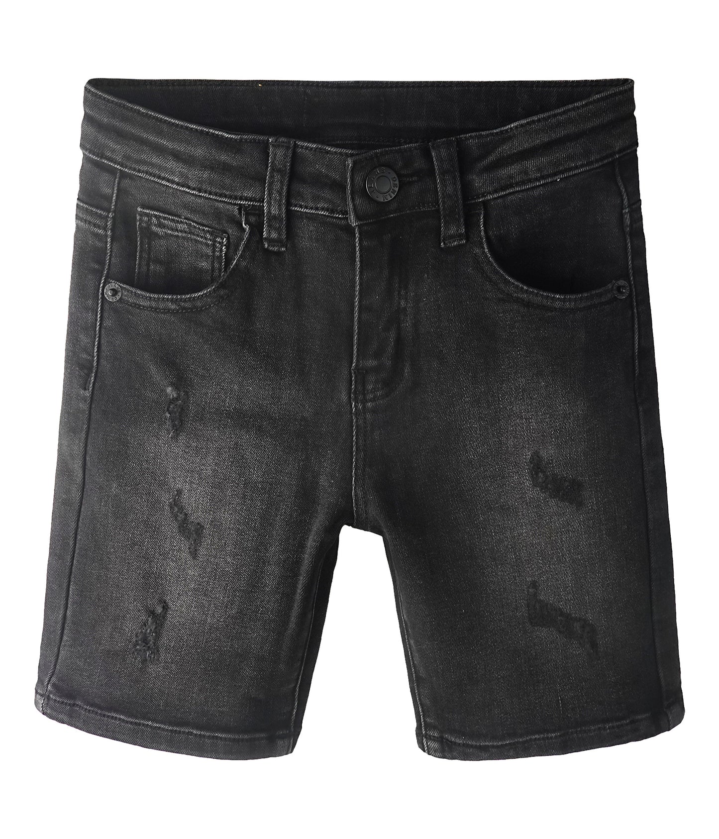 Big Child Denim Shorts,Strtchy Denim Elastic WaistBand Inside Ripped Summer Short Pants