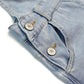 Little Girls Denim Shortalls, Stone Washed Soft Jeans Summer Shortalls