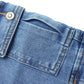 7-Pocket Girls Wide-leg Stretch Denim Pants, 5-14T Ribbed Elastic Waist with D-ring Cargo Jeans