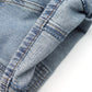 Children's Denim Shorts,Ribbed Elastic WaistBand with Strings Summer Jeans Half Pants