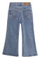 Girls Flared Denim Pants, 5-14T Elastic Waistband Inside Stretchy Slim Jeans