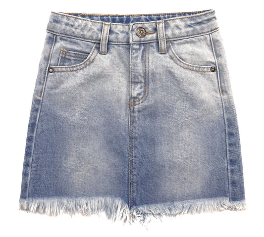 BabyGirls Summer Denim Skirt,Raw Edge Fashion Jeans Short Dress