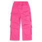 8-Pocket Girls Wide-leg Denim Pants, 5-14T Ribbed Elastic Waist Jeans