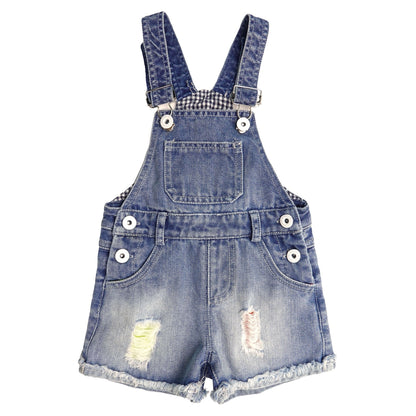 Baby Girls Denim Shortalls,Toddler Little Boys Soft Jeans Summer Shortalls