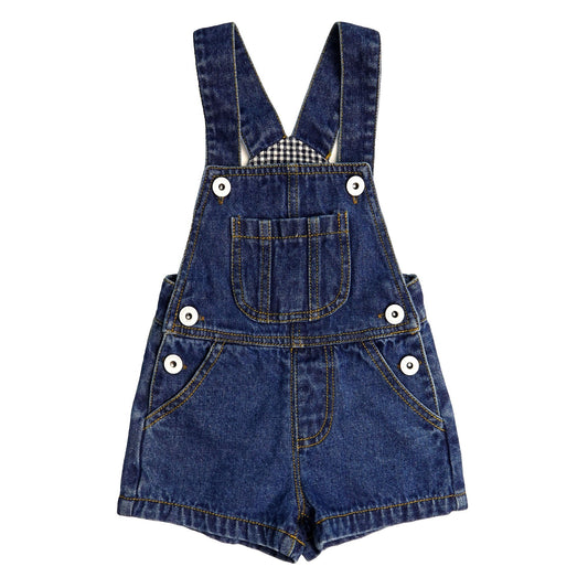 Baby Boys Denim Shortalls, Toddler Little Girls Soft Jeans Summer Shortalls