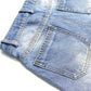 Little Girls Boys Denim Shorts,Elastic Waistband Inside Cargo Jean Summer Half Pants