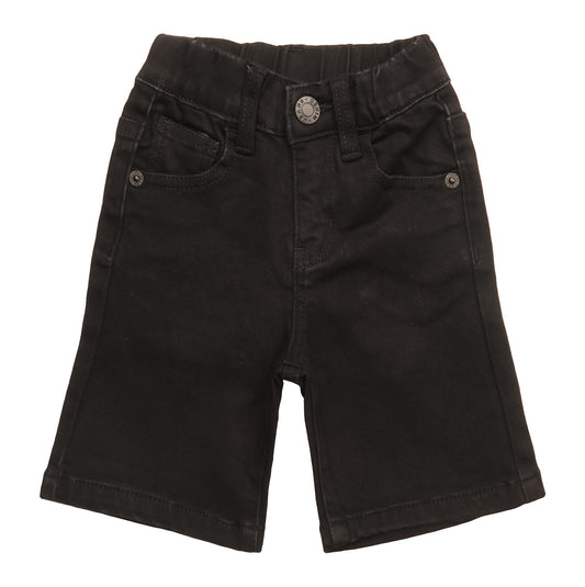 Girls Boys Denim Shorts, Elastic Waistband Inside with D-Rings Stretchy Summer Half Jeans Pants