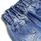 Baby Girls Boys Jeans, 12M-5T Little Kids Ribbed Waist With D-rings Denim Pants