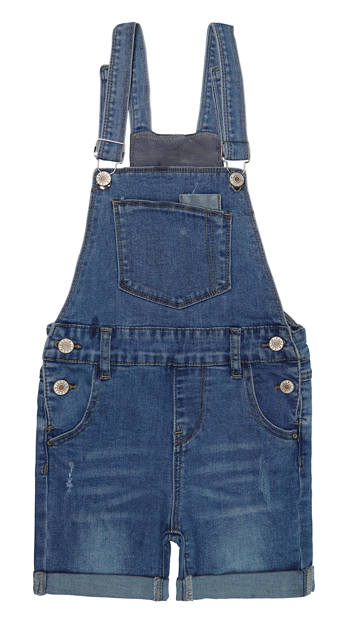 Big Boys Girls Washed Soft Summer Denim Shortalls