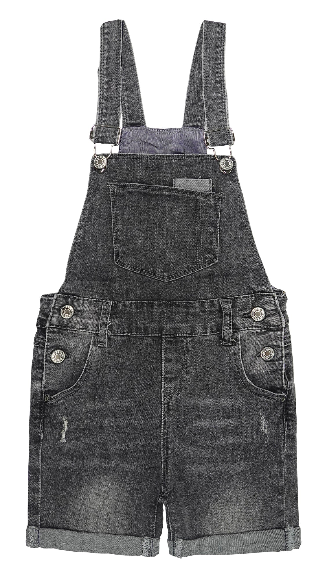 Big Boys Girls Washed Soft Summer Denim Shortalls