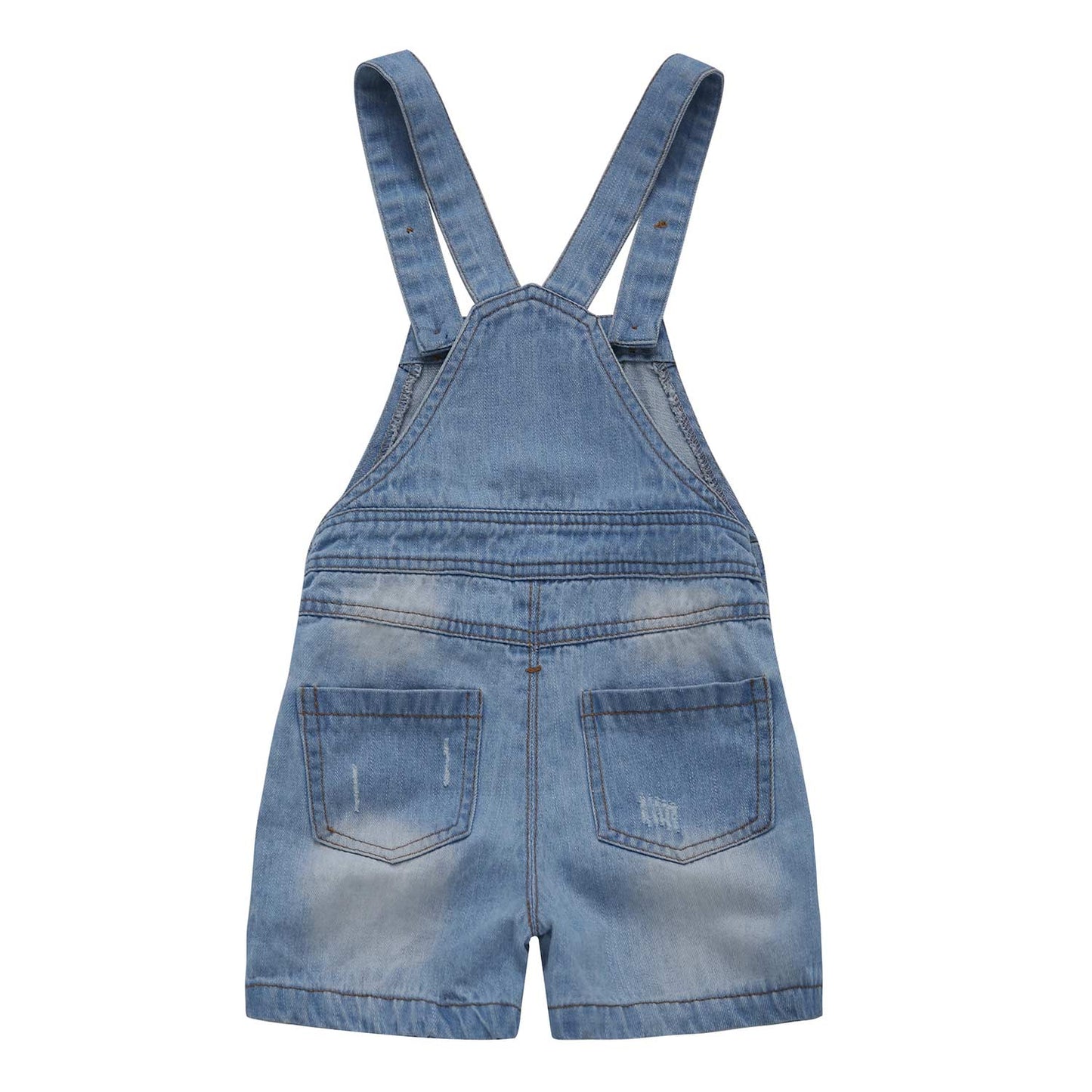 Toddler Baby Summer Front Pocket Denim Shortalls