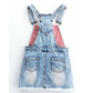 Girls Dress Embroidered Butterfly Washed Denim Dress