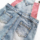 Girls Dress Embroidered Butterfly Washed Denim Dress