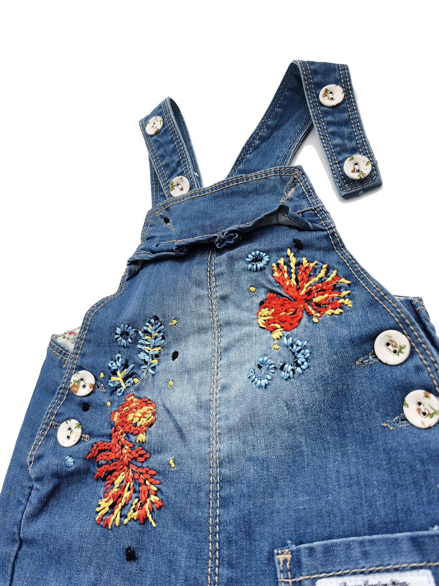 Baby Embroidered Fashion Infant Jeans Overalls