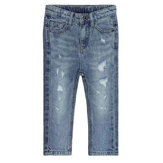 Baby/Toddler Boys Elastic Band Inside Ripped Denim Pants