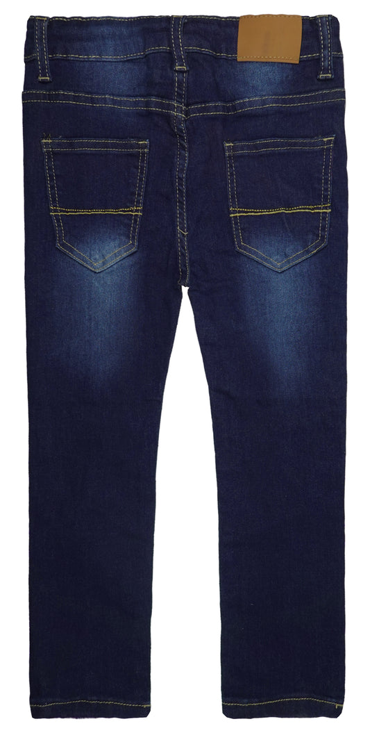 Little Boys Elastic Band Ripped Stretchy Soft Slim Denim Pants Jeans