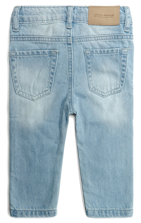 Baby Girls Boys Elastic Band Ripped Summer Fashion Denim Pants Jeans