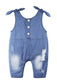 Kidscool Space Baby Cotton Ripped Easy Diaper Changing Soft Cute Jeans Overalls - Kidscool Space