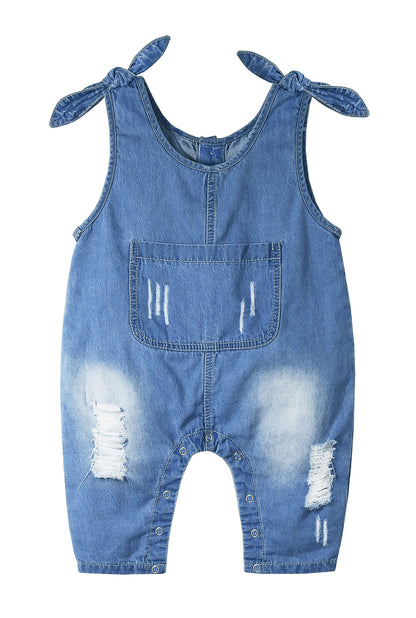 Ripped Easy Diaper Changing Infant Jeans Overalls