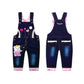 Baby Cotton 3D Cartoon Bear Skin-friendly Knitted Jeans Overalls