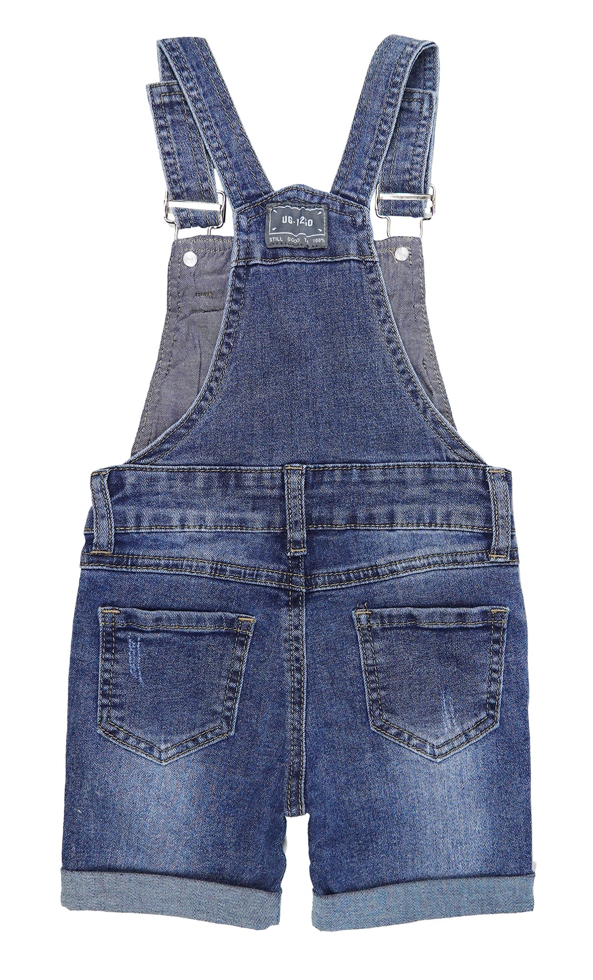 Baby Little Girls Stretchy Denim Shortalls