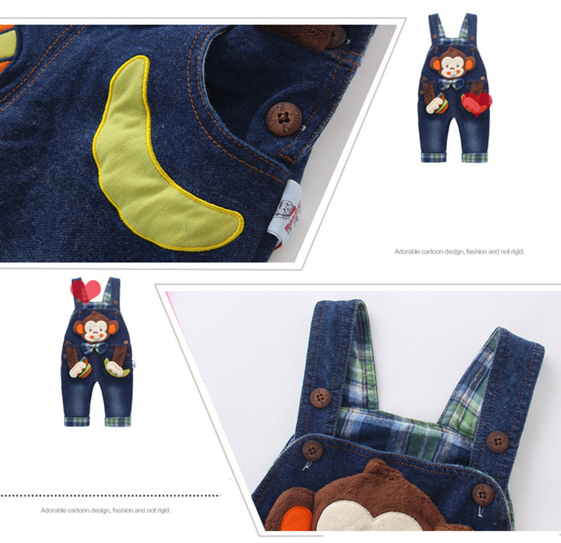 Baby & Toddler Monkey Overalls and Bear Shirt Set